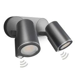 STEINEL One S -kohdevalaisin ulos, 2-lamppuinen, antrasiitti, IP44