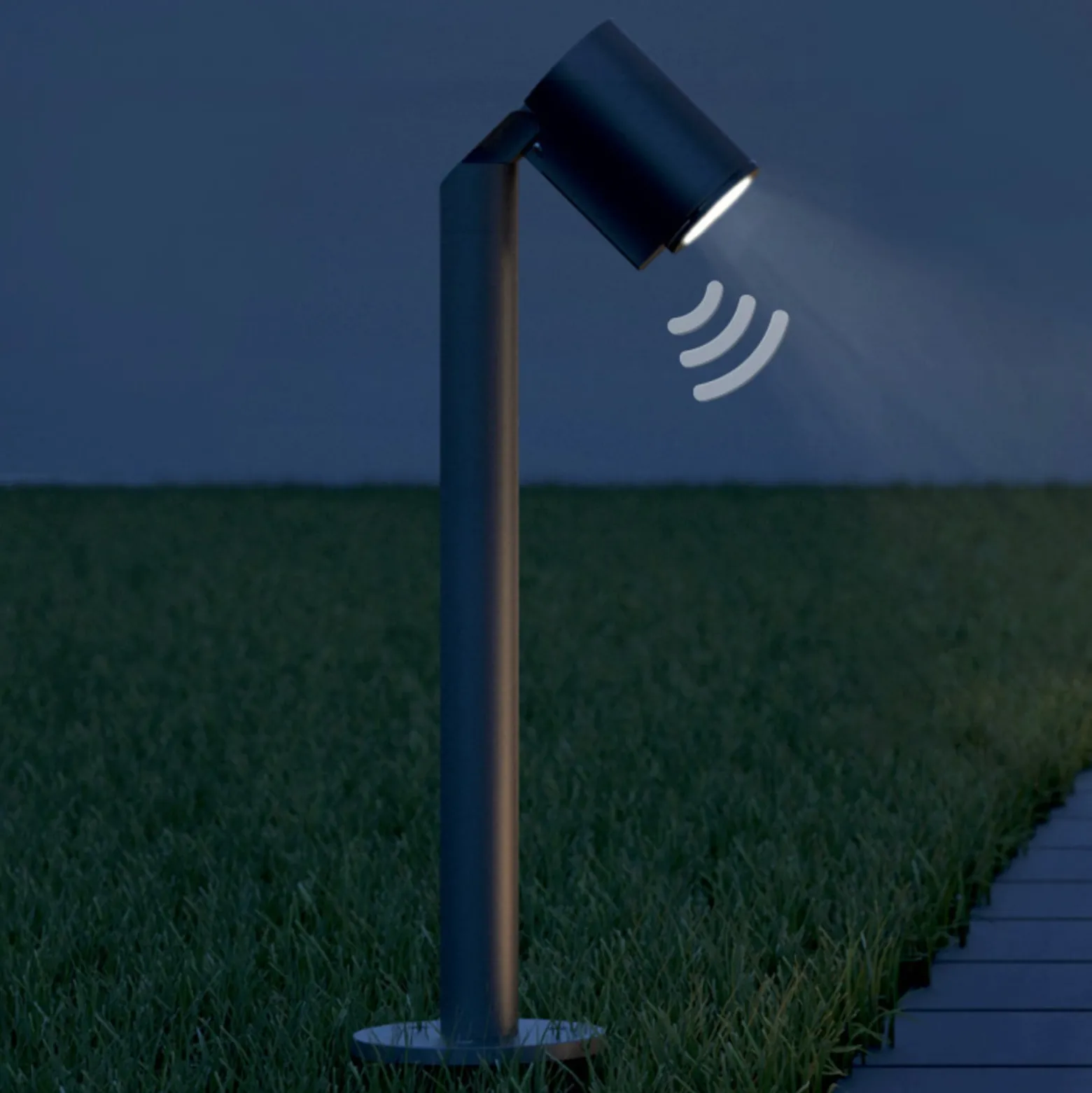 STEINEL Spot Way N -LED-pollarilamppu, yötunnistin