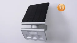 STEINEL XSolar L-S aurinkokäyttöinen LED-ulkoseinälamppu, hopea
