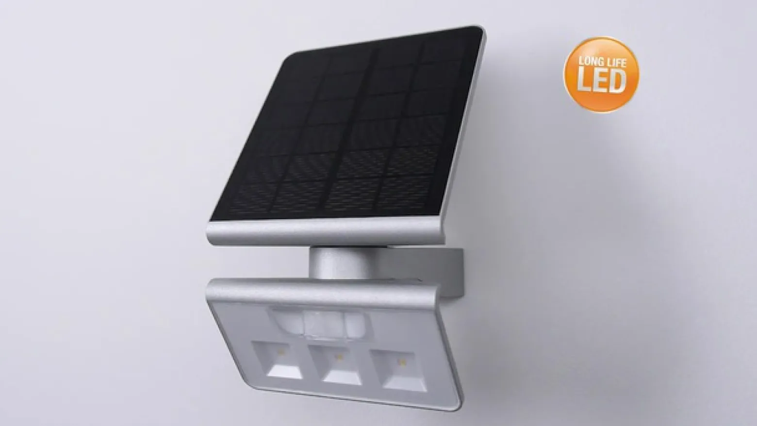 STEINEL XSolar L-S aurinkokäyttöinen LED-ulkoseinälamppu, hopea