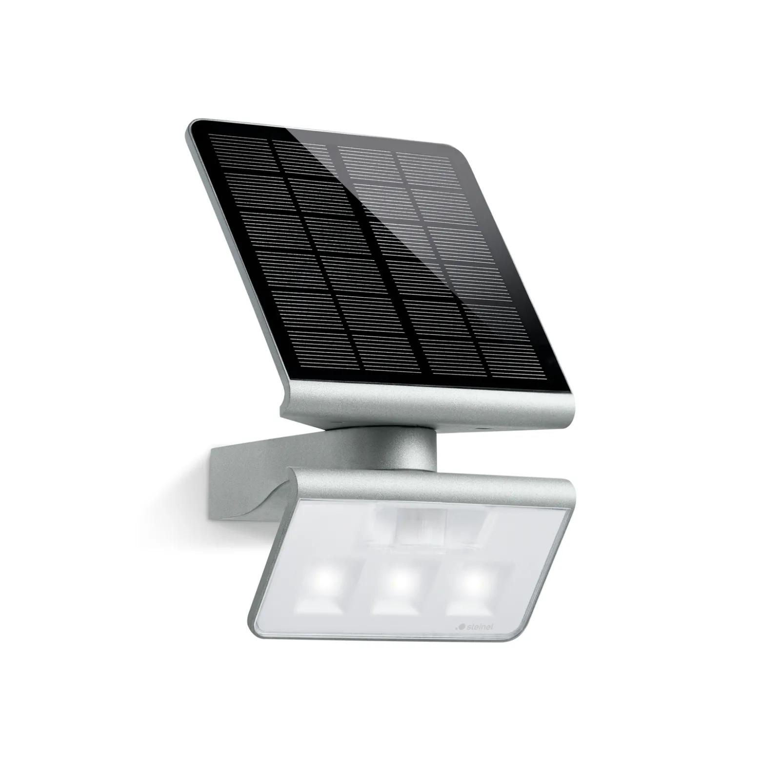 STEINEL XSolar L-S aurinkokäyttöinen LED-ulkoseinälamppu, hopea