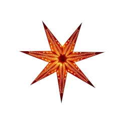 Sterntaler samettipaperitähti, Ø 75 cm, oranssi