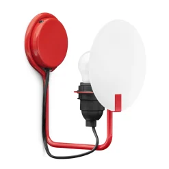 Stilnovo Bugia LED-seinävalaisin, 1-lamppuinen, punainen
