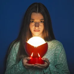 Stilnovo Buonanotte LED-pöytävalaisin, punainen
