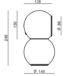 Stilnovo Gravitino LED-pöytälamppu, magneetti, musta