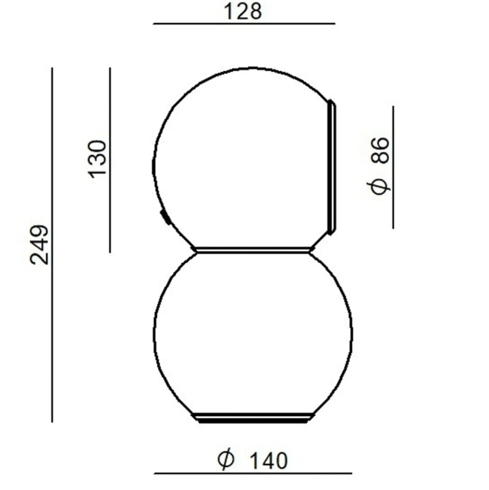 Stilnovo Gravitino LED-pöytälamppu Magneetti, punainen-harmaa