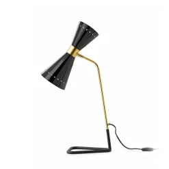 Stilnovo pöytälamppu Megafono, musta, korkeus 62 cm, metalli