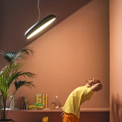 Stilnovo Reflexio LED-riippuvalaisin, Ø65cm, musta