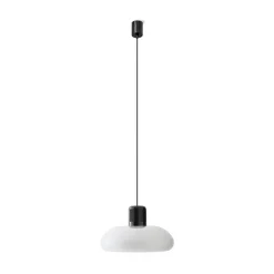 Stilnovo Trepiù LED-riippuvalaisin, valkoinen/ musta, Ø 40 cm