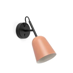 Studio seinävalaisin, vaaleanpunainen/musta, teräs, Ø 11 cm