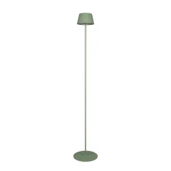 Suarez ladattava LED-lattiavalaisin, vihreä, korkeus 123 cm, metallia