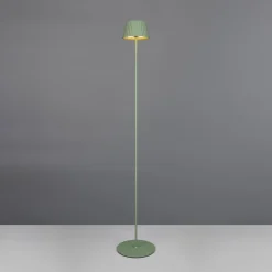 Suarez ladattava LED-lattiavalaisin, vihreä, korkeus 123 cm, metallia