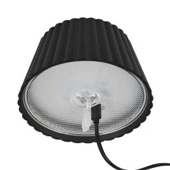 Suarez ladattava LED-pöytävalaisin, musta, korkeus 39 cm, metallia