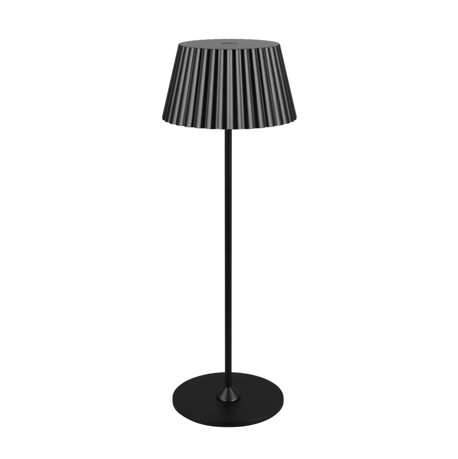 Suarez ladattava LED-pöytävalaisin, musta, korkeus 39 cm, metallia