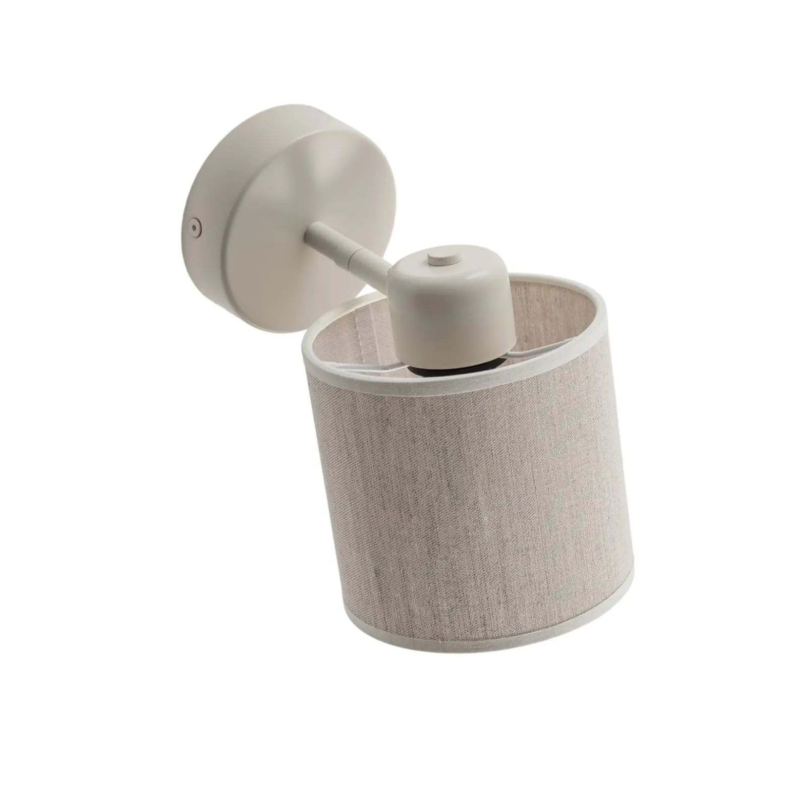 Suerte seinävalaisin, kermanvalkoinen, pellavatekstiili, 18 cm korkea, E14