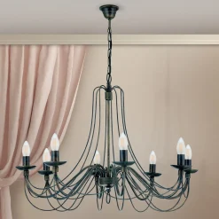 Suuri 8-lamp. maalaistyylinen CLARA-kattokruunu