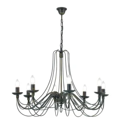 Suuri 8-lamp. maalaistyylinen CLARA-kattokruunu