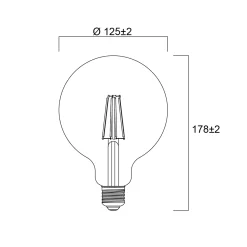 Sylvania E27 filamentti LED G120 4W 2700 K 840 lm