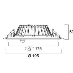 Sylvania LED-alasvalo Insaver Slim, IP44, Ø 17,5 cm, anturi