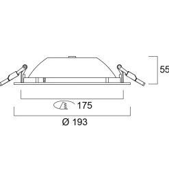 Sylvania LED uppoasennusvalaisin Start, IP54, valkoinen, 830, Ø 17,5 cm