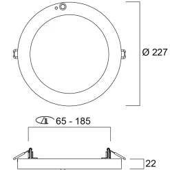 Sylvania Start 5in1 LED-alasvalo, uppo-/pinta-asennus, PIR