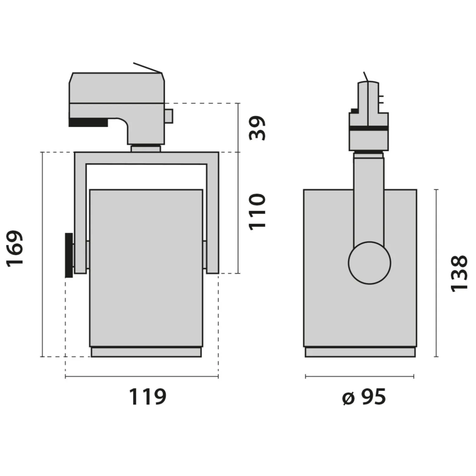 3-tasokiskospotti AS425 LED perusvalkoinen
