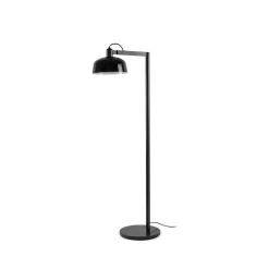 Tatawin-lattiavalaisin, musta, teräs/lasi, korkeus 148 cm