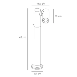 Tatium LED polkuvalaisin, antrasiitti, 43 cm, alumiini, IP65