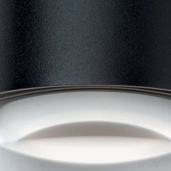 Tatra LED-ulkoseinävalaisin, musta, Ø 10,2 cm, alumiini, ylös/alasvalo