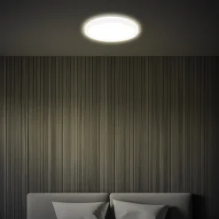 Tava LED-kattovalaisin, valkoinen, Ø 24 cm, muovia
