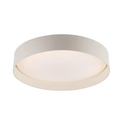 TAVOLI-LED-kattovalaisin, beige, Ø 39 cm, metalli, CCT, himmennettävä