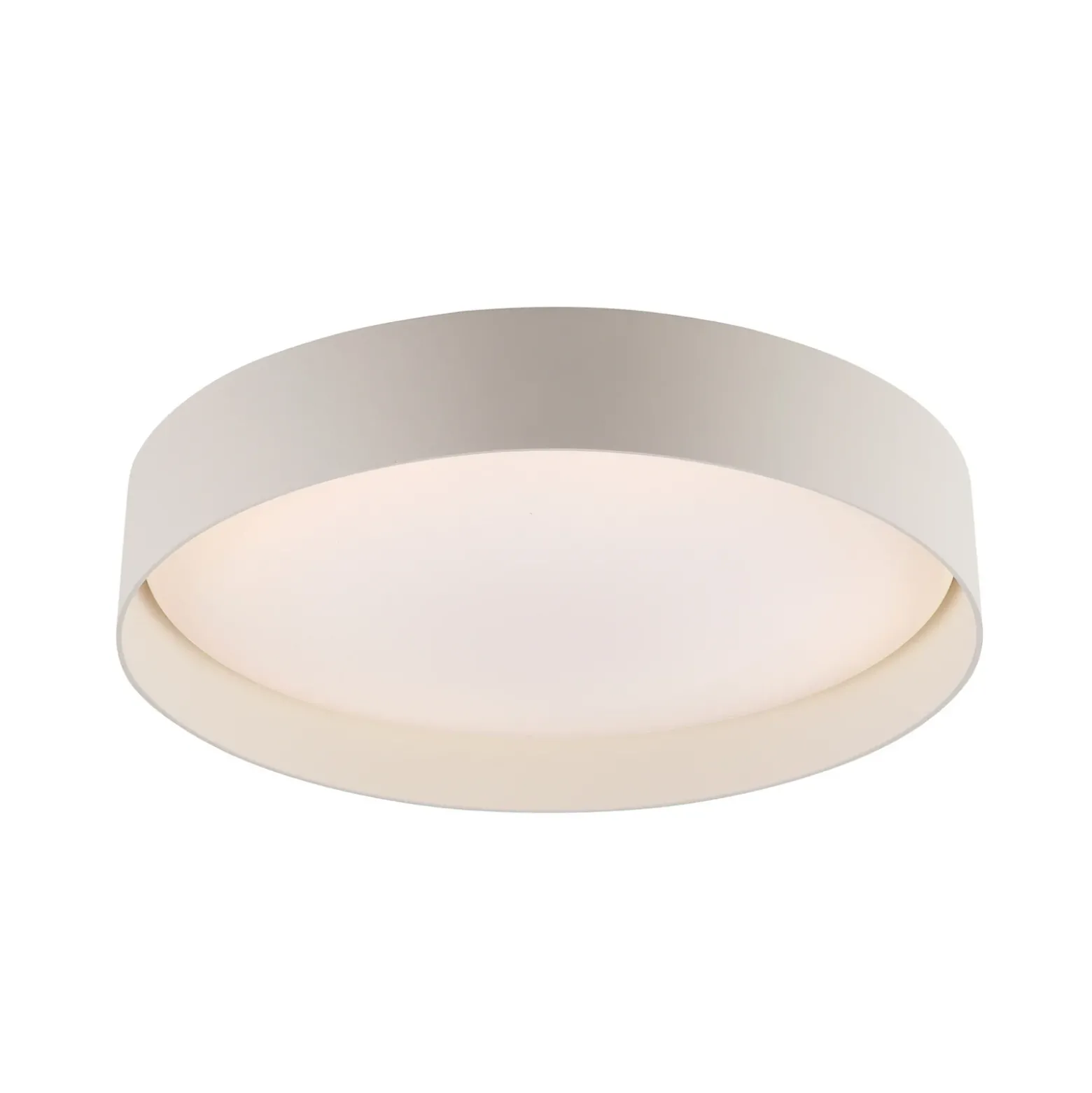 TAVOLI-LED-kattovalaisin, beige, Ø 39 cm, metalli, CCT, himmennettävä