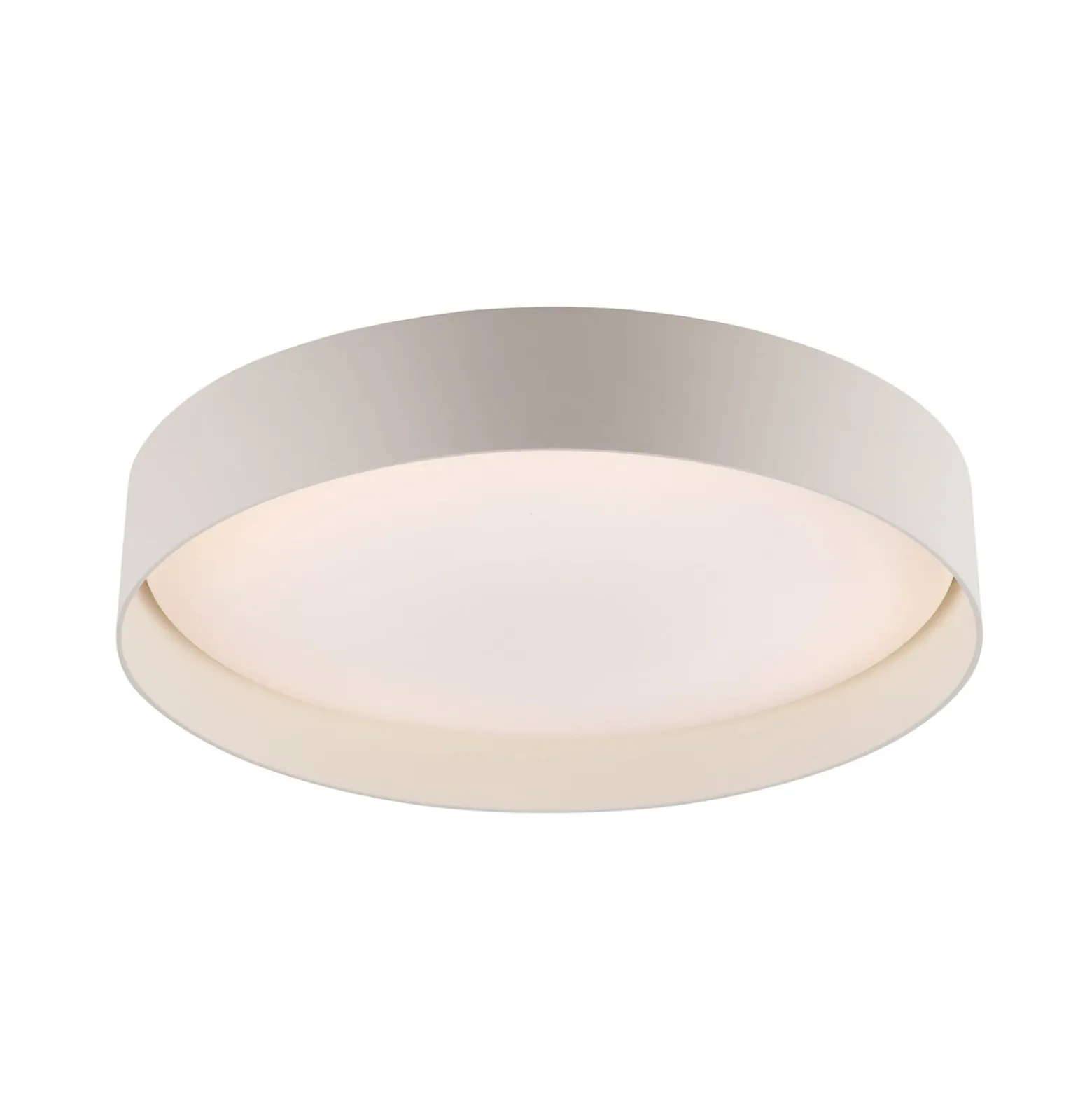 TAVOLI-LED-kattovalaisin, beige, Ø 39 cm, metalli, CCT, himmennettävä