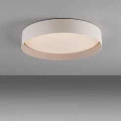 TAVOLI-LED-kattovalaisin, beige, Ø 39 cm, metalli, CCT, himmennettävä