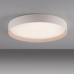 TAVOLI-LED-kattovalaisin, beige, Ø 49 cm, metalli, CCT, himmennettävä