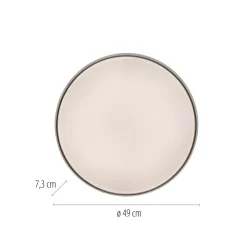 TAVOLI-LED-kattovalaisin, valkoinen, Ø 49 cm, metalli, CCT, himmennettävä