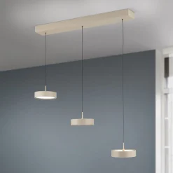 Teide LED-riippuvalaisin, khaki, metalli, korkeussäädettävä
