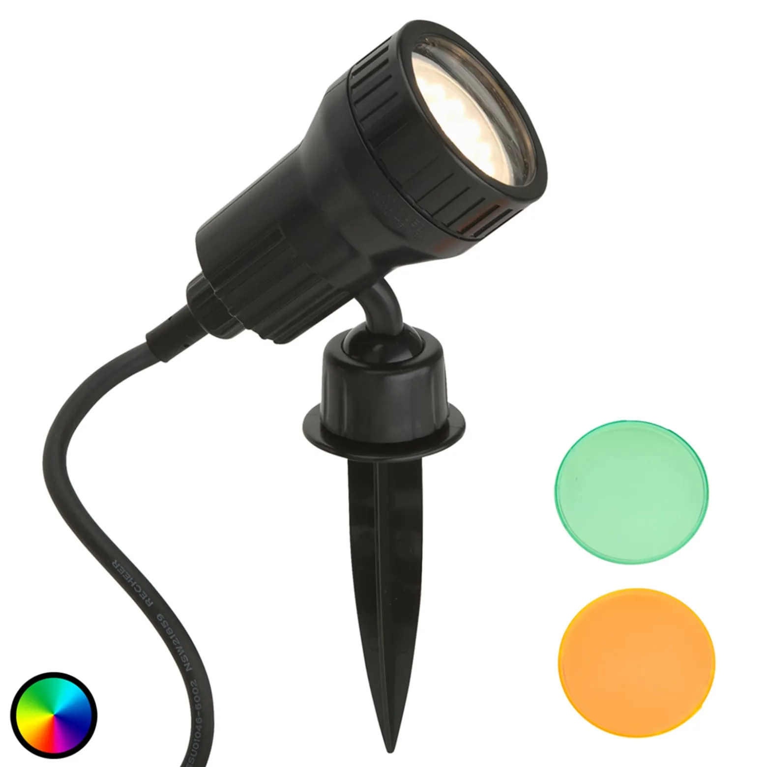 Terra LED-maapistevalaisin, jossa on värisuodatin