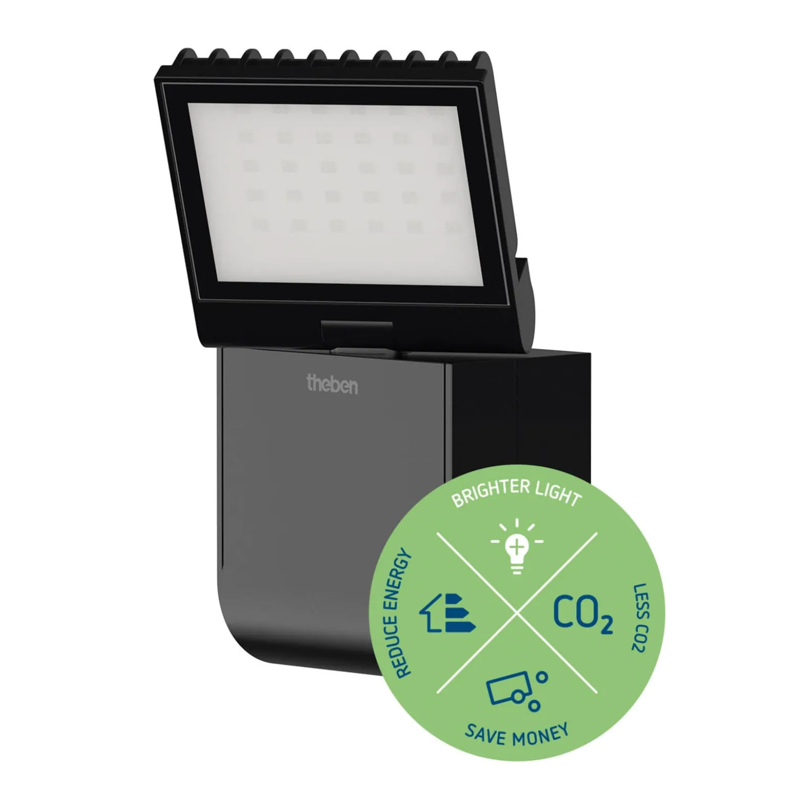Theben LED-ulkoseinävalaisin theLeda S8-100L, musta, 4000 K