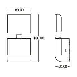 Theben LED-ulkoseinävalaisin theLeda S8-100L, musta, 4000 K