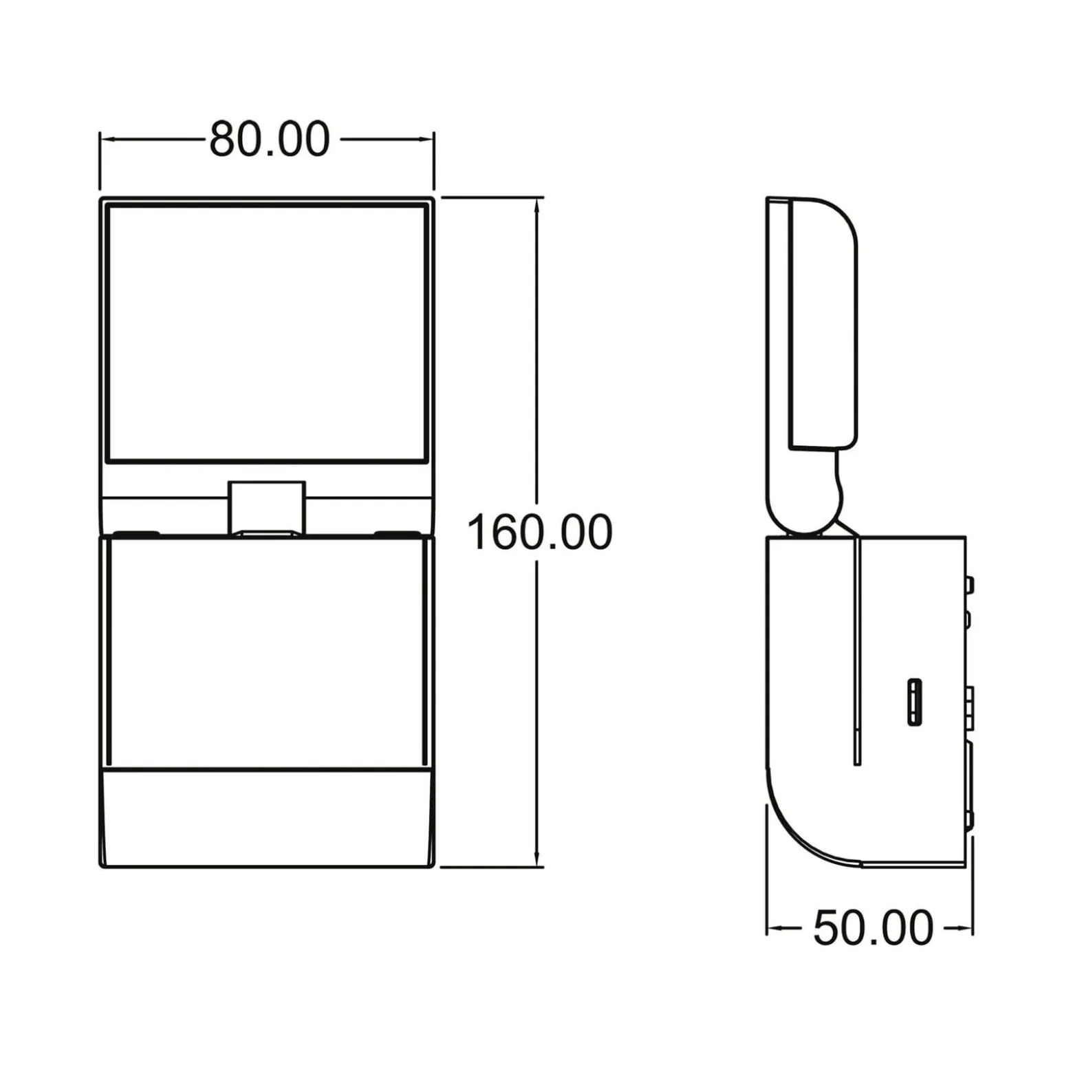 Theben LED-ulkoseinävalaisin theLeda S8-100L, musta, 4000 K
