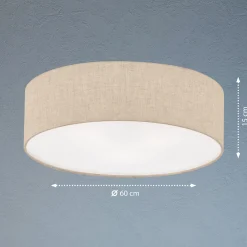 Thor tekstiilikattovalaisin, hiekka, Ø 60cm