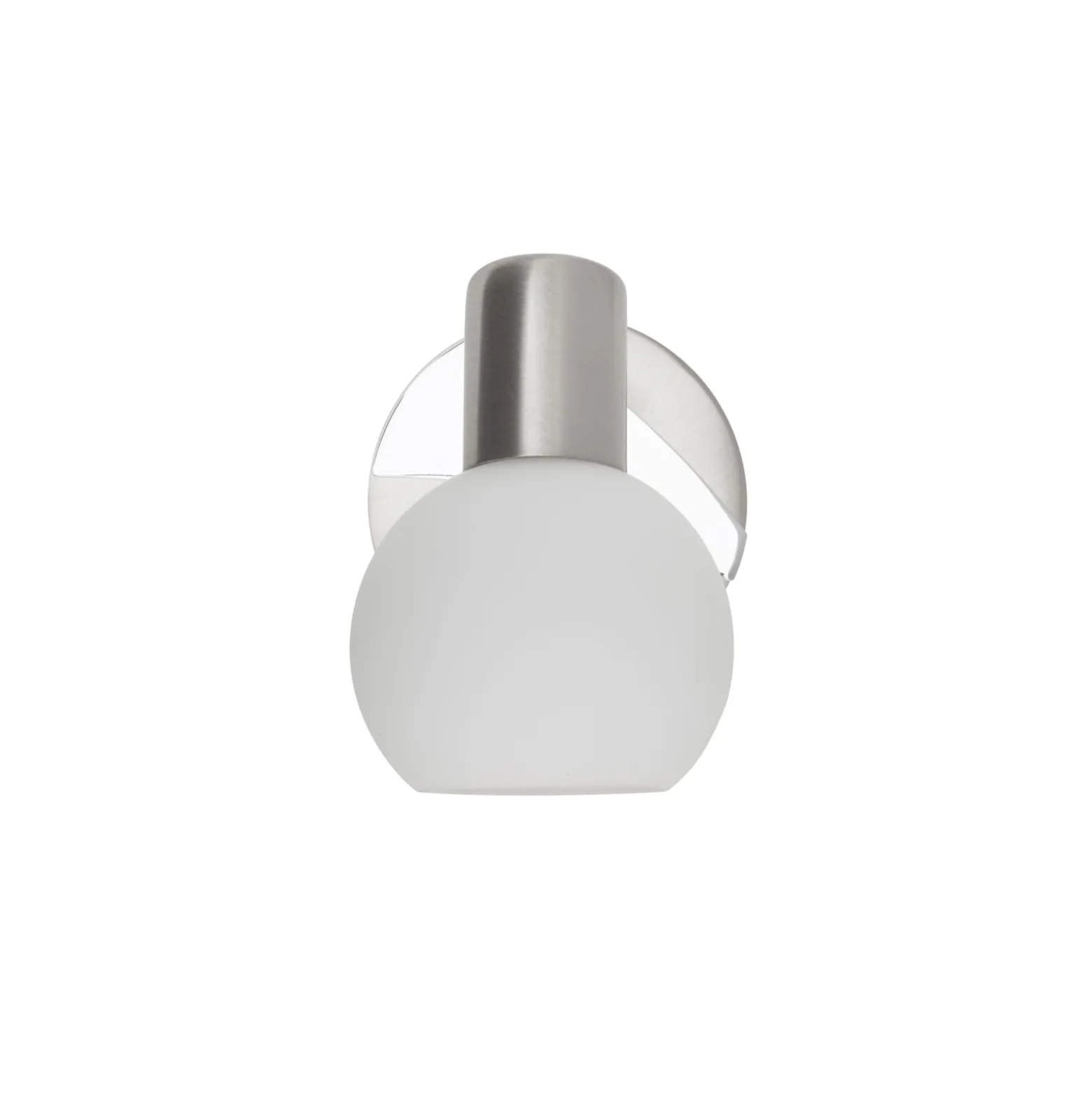 Tiara seinävalaisin, rauta/valkoinen, Ø 11 cm, metalli/lasi