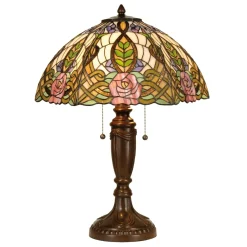 Tiffany-tyylinen Eden-pöytävalaisin