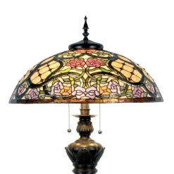 Tiffany-tyylinen Rosaly-lattiavalaisin