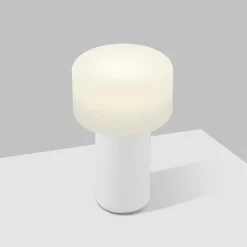 Tiny-B ladattava LED-pöytävalaisin, valkoinen, korkeus 13 cm, IP54, USB-portti