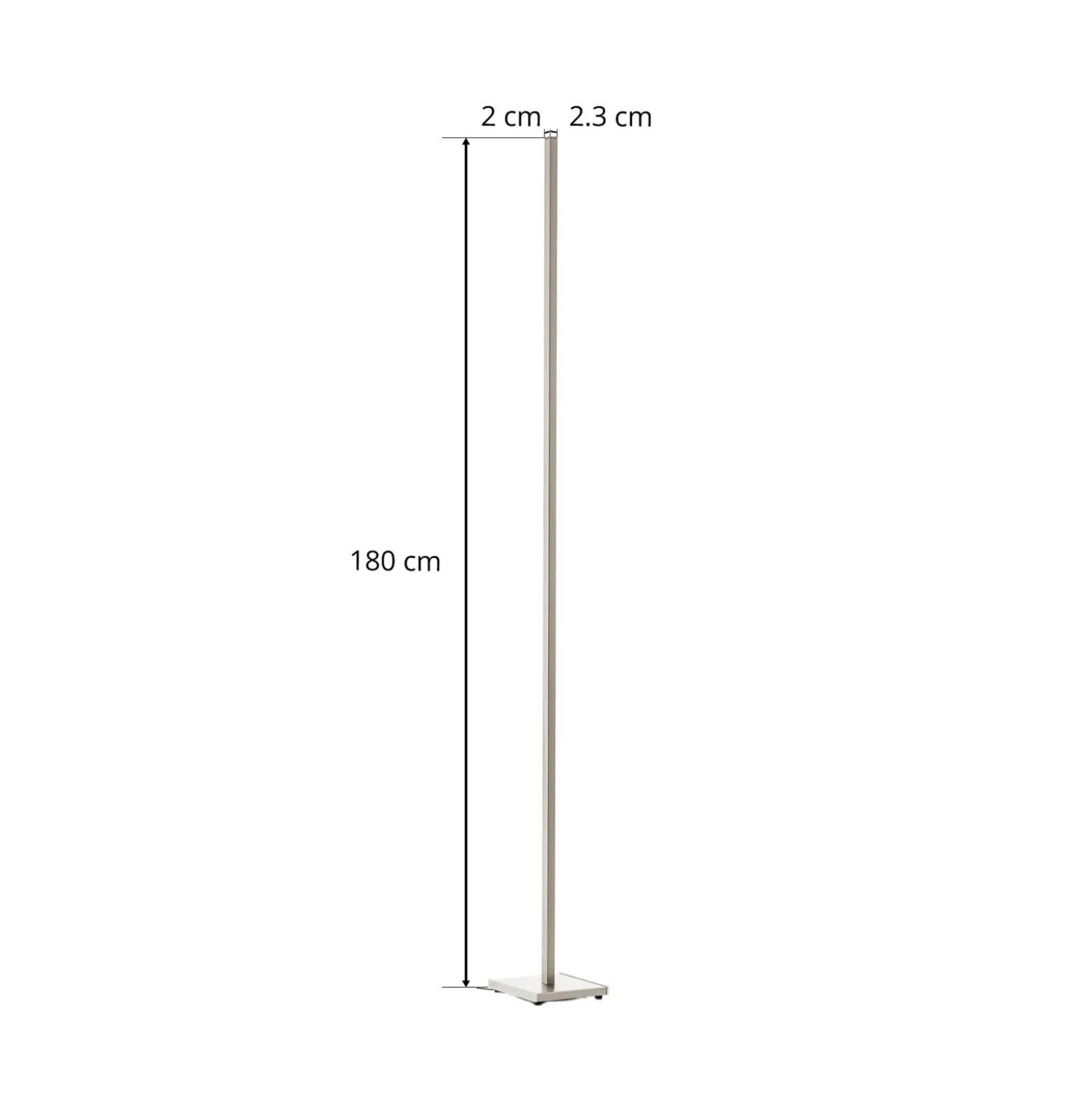 Toiminnallinen LED-lattiavalaisin Orix, valkoinen, 180 cm