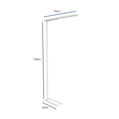 Toimiston LED-lattiavalaisin MAULjet, valkoinen, korkeus 195 cm