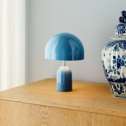 Tom Dixon Akku-pöytälamppu BELL PORTABLE, vaaleansininen 28 cm IP44