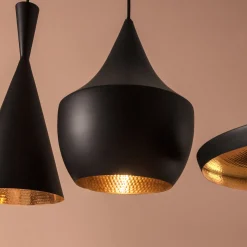 Tom Dixon Beat Fat -LED-riippuvalo, musta